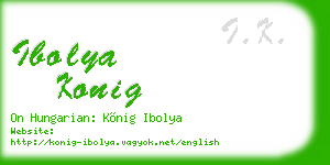 ibolya konig business card